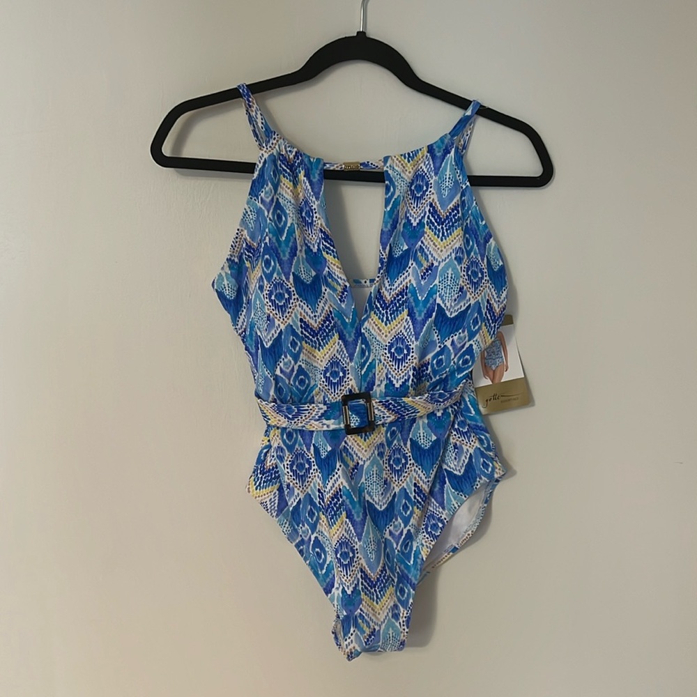 GOTTEX FULL COVERAGE V-NECK ONE PIECE SWIMSUIT